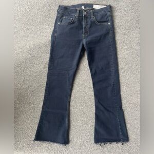 Rag and bone dark wash straight leg bootcut jeans
